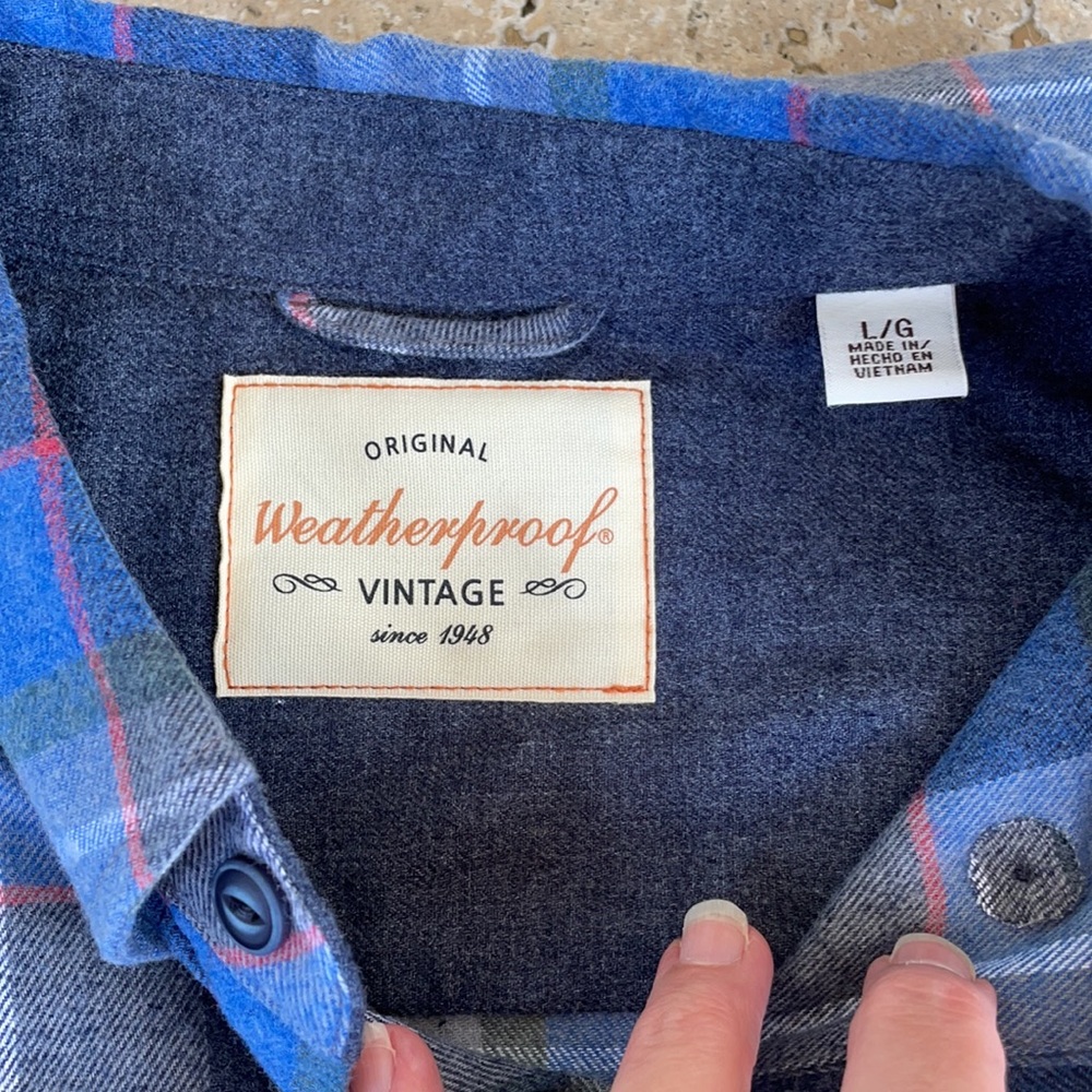 NWT Original Weatherproof Vintage Flannel L - Picture 4 of 7